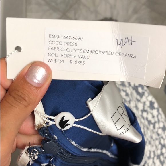 NWT Blue and White Erin Fetherston dress - Picture 2 of 4